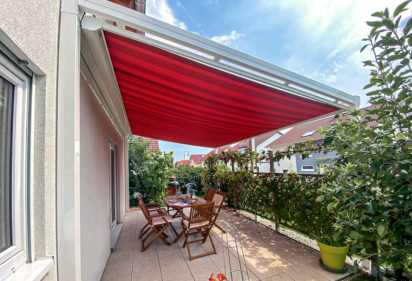 Alu Terrassenüberdachung 7m  x 2m inkl. VSG Glas Eindeckung