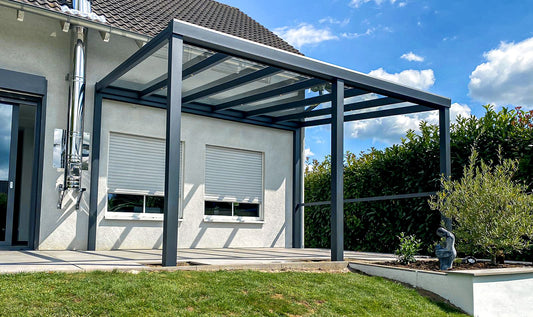 Alu Terrassenüberdachung 3m  x 2m inkl. VSG Glas Eindeckung